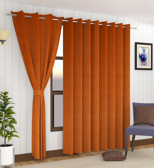 Hamilton Curtain by Florida - Curtains for Living Room Bedroom Balcony Made with Plain Holand Velvet and Solid Colors